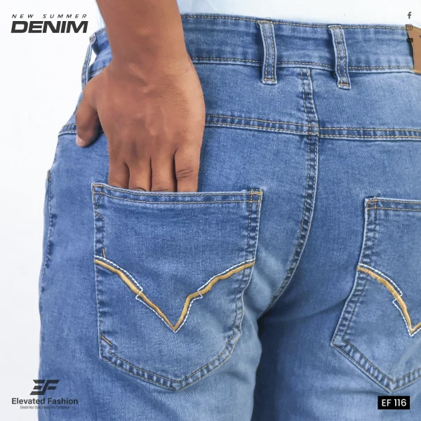 Premium Denim Jeans Pant - (Light Blue) - EF-116 - Image 2
