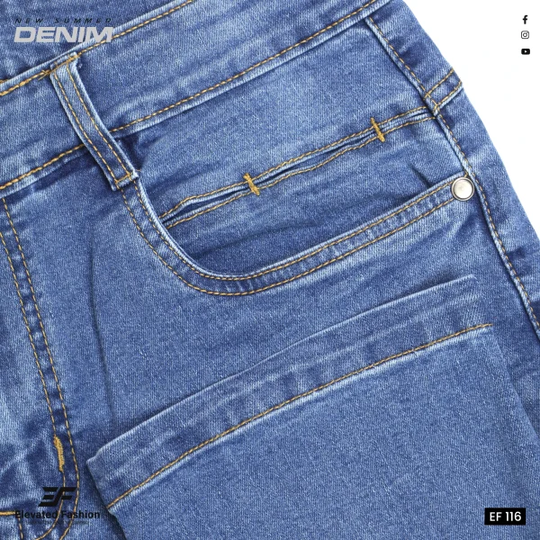 Premium Denim Jeans Pant - (Light Blue) - EF-116 - Image 3