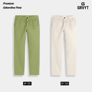 GRVYT Gabardine Pant- Combo of 2 - (Light Olive & Cream) - EF121/123