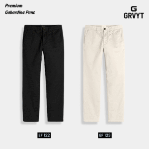 GRVYT Gabardine Pant- Combo of 2 - (Black & Cream) - EF122/123