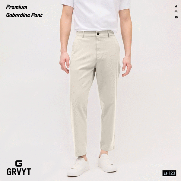 GRVYT Gabardine Pant - (Cream) - EF123