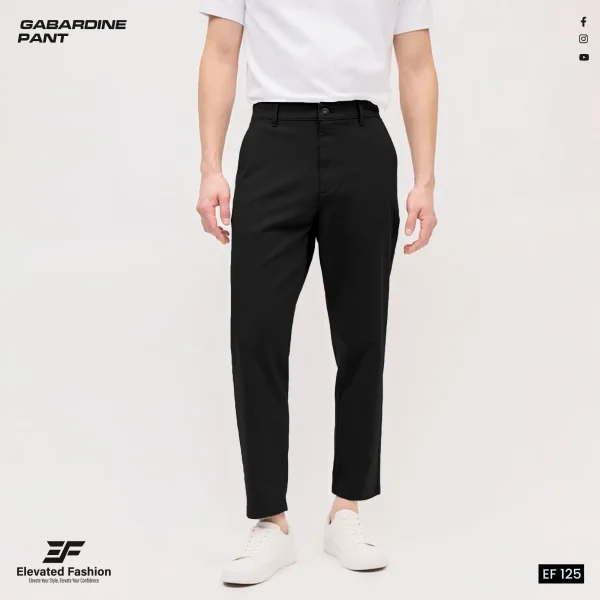Premium  Gabardine Pant- Combo of 2 - (Deep Olive & Black) - EF-124/125 - Image 3