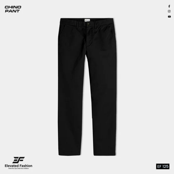 Premium  Gabardine Pant - (Black) - EF-125 - Image 3