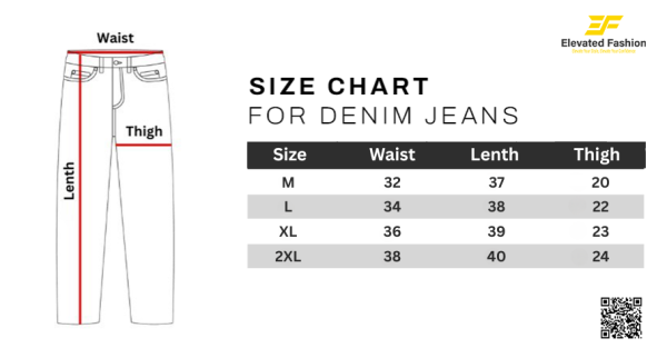 Premium Denim Jeans Pant - (Light Blue) - EF-116 - Image 4