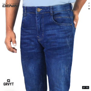 Premium Denim Jeans Pant - (Deep Blue) - EF-115