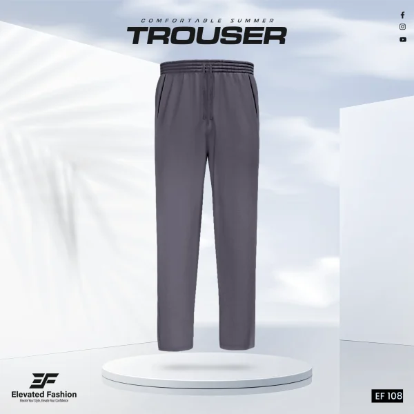 Premium Cotton Trouser- (Dark Gray) - EF108