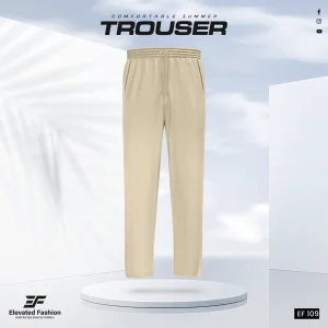 Premium Cotton Trouser- (Cream) - EF109
