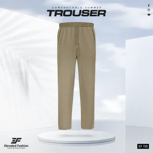Premium Cotton Trouser- (Dark Beige) - EF110