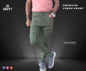 Premium Premium Cargo Pant- (Deep Olive) - GT-104