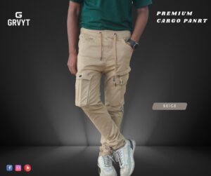 Premium Premium Cargo Pant- (Dark Beige) - GT-105