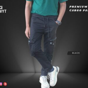 Premium Premium Cargo Pant- (Black) - GT-101