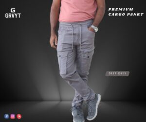 Premium Premium Cargo Pant- (Deep Gray) - GT-103