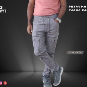 Premium Premium Cargo Pant- (Deep Gray) - GT-103